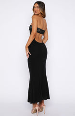 Pearl And Prosecco Midi Dress Black