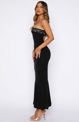 Pearl And Prosecco Midi Dress Black