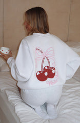 Fell So Hard Oversized Sweater White