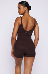 More To You Active Tank Dark Chocolate