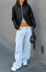 Never Possible Pu Jacket Black