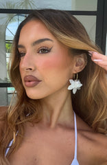 Vivian Earrings White/Gold