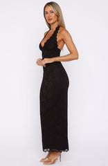 Destiny Lace Maxi Dress Chocolate
