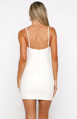 Hurt My Pride Pu Mini Dress Cloud White