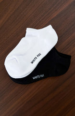 In Your Mind Socks 2 Pack Black/White