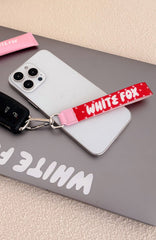 Standing Out Strap Keychain Red Hearts